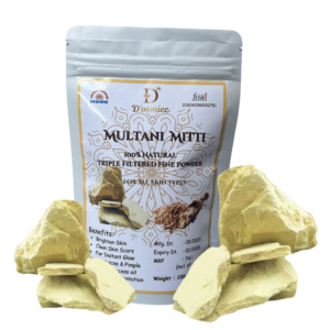 D'osmiec Multani Mitti (Fuller's Earth) | 100% Natural | Extracted from finest Mines | Tripple Filtered Fine Face Pack Powder | 100 g