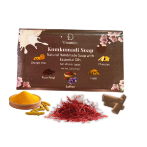 D'osmiec Kumkumadi Soap | Natural Handmade Soap | Natural Soap with Essential Oils | Suitable for All Skin Types | Pack of 1 | (120-125 g)